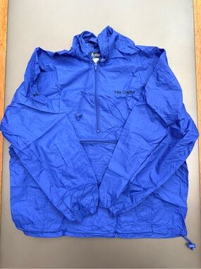 Intel Capital Blue Windbreaker Pullover Jacket - Size Large